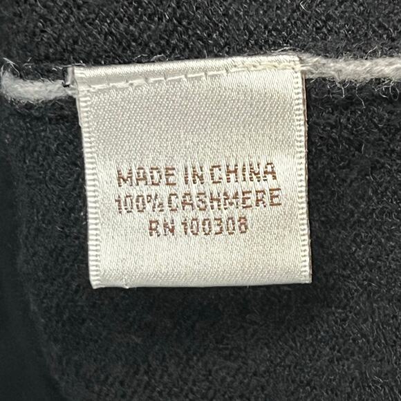 Peter Millar Sweater Mens XXL Black 100% Pure Cashmere 1/4 Zip Modern Preppy - Picture 11 of 13